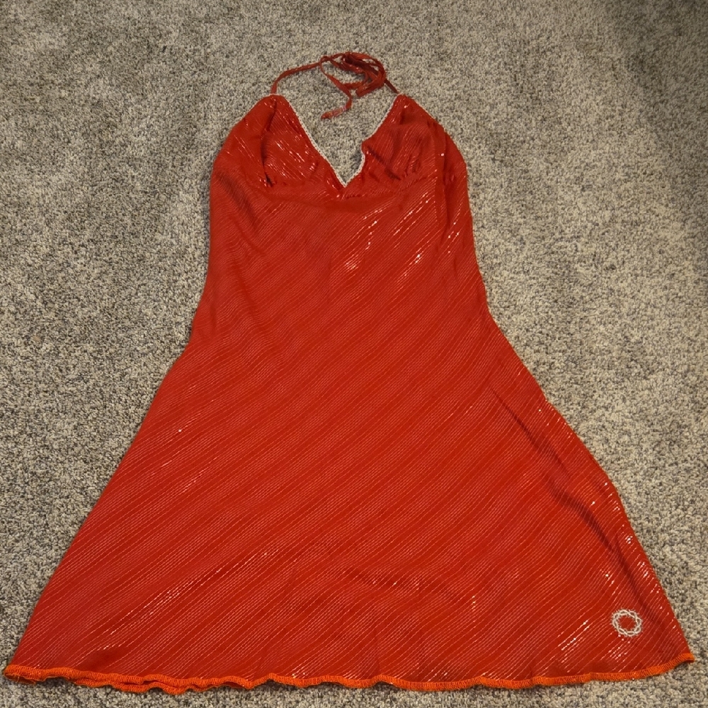 Red Halter Neck Dress